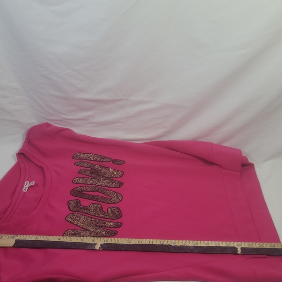 Juicy Couture Pink Meow Long Sleeve Shirt Sequins Size Large - Picture 14 of 16